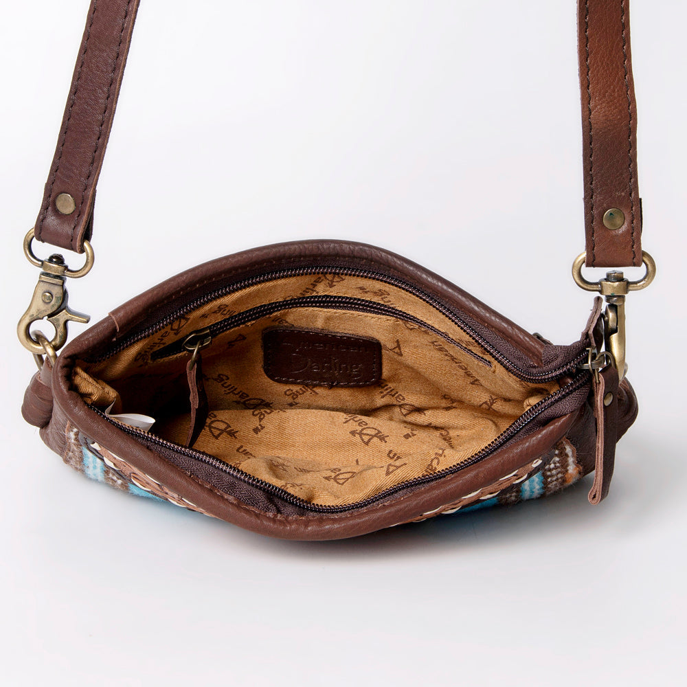 American Darling Small Crossbody Hand Tooled Saddle Blanket Genuine Leather women bag western handbag purse