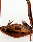 American Darling Small Crossbody Hand Tooled Saddle Blanket Genuine Leather women bag western handbag purse