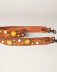 American Darling ADSTZ102 Hand Tooled Genuine Leather Crossbody Handle Strap For Bags
