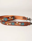 American Darling ADSTZ104 Hand Tooled Genuine Leather Crossbody Handle Strap For Bags