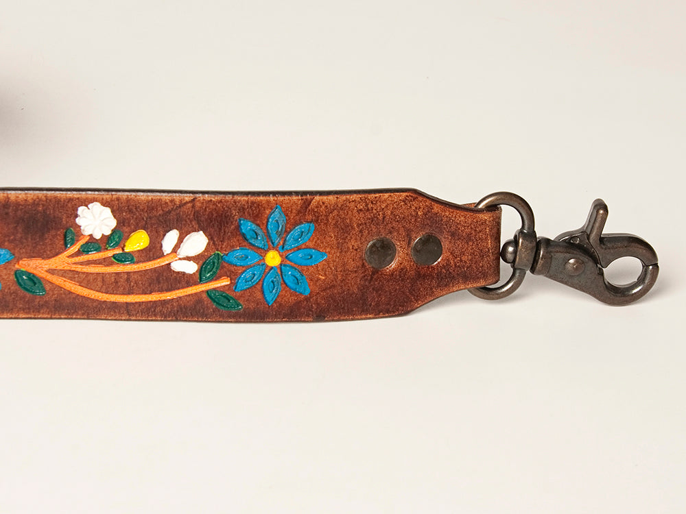American Darling ADSTZ104 Hand Tooled Genuine Leather Crossbody Handle Strap For Bags