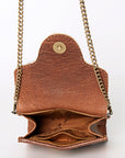 American Darling Hand Tooled Hair On Genuine Leather Women Bag Western Handbag Purse