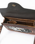 American Darling Small Crossbody Hand Tooled Hair On Genuine Leather Western Women Bag Handbag Purse | for Cute