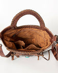 ADBG827A American Darling Hand Tooled Hair On Genuine Leather Women Bag Western Handbag Purse