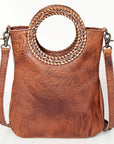 ADBG827C American Darling Hand Tooled Saddle Blanket Genuine Leather Women Bag Western Handbag Purse