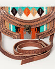 ADBG829C American Darling Hand Tooled Saddle Blanket Genuine Leather Women Bag Western Handbag Purse