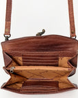 ADBG829E American Darling Hand Tooled Saddle Blanket Genuine Leather Women Bag Western Handbag Purse