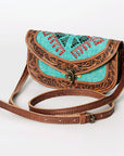 ADBG829F American Darling Hand Tooled Saddle Blanket Genuine Leather Women Bag Western Handbag Purse