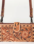 American Darling Small Crossbody Hand Tooled Genuine Leather Western Women Bag Handbag Purse |