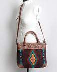 American Darling ADBG835A Tote Hand Tooled Saddle Blanket Genuine Leather women bag western handbag purse
