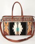 American Darling ADBG835B Tote Hand Tooled Saddle Blanket Genuine Leather women bag western handbag purse