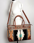 American Darling ADBG835B Tote Hand Tooled Saddle Blanket Genuine Leather women bag western handbag purse
