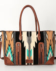 American Darling ADBG835B Tote Hand Tooled Saddle Blanket Genuine Leather women bag western handbag purse