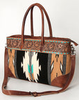 American Darling ADBG835B Tote Hand Tooled Saddle Blanket Genuine Leather women bag western handbag purse