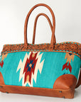 American Darling ADBG835C Tote Hand Tooled Saddle Blanket Genuine Leather women bag western handbag purse