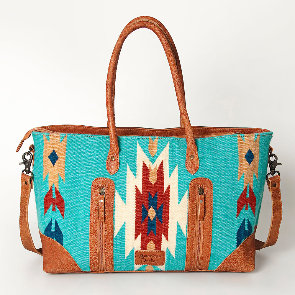 American Darling ADBG835C Tote Hand Tooled Saddle Blanket Genuine Leather women bag western handbag purse