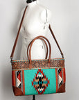 American Darling ADBG835E Tote Hand Tooled Saddle Blanket Genuine Leather women bag western handbag purse