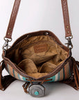 American Darling ADBG836C Cross Body Saddle Blanket Genuine Leather women bag western handbag purse