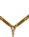 Bar H Equine American Leather Horse Saddle Tack One Ear Headstall | Breast Collar | Browband Headstall | Wither Strap | Tack Set BER255
