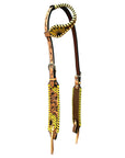 Bar H Equine American Leather Horse Saddle Tack One Ear Headstall | Breast Collar | Browband Headstall | Wither Strap | Tack Set BER255