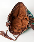 American Darling ADBG574D1 Large Crossbody Saddle Blanket Hair On Genuine Leather Women Bag Western Handbag Purse