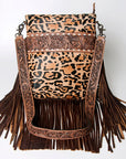 American Darling ADBGS192R Messenger Hand Tooled Hair On Genuine Leather women bag western handbag purse