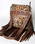 American Darling ADBGS192R Messenger Hand Tooled Hair On Genuine Leather women bag western handbag purse
