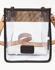 American Darling ADBGZ603 Clear Bag Hand Tooled Genuine Leather Women Bag Western Handbag Purse