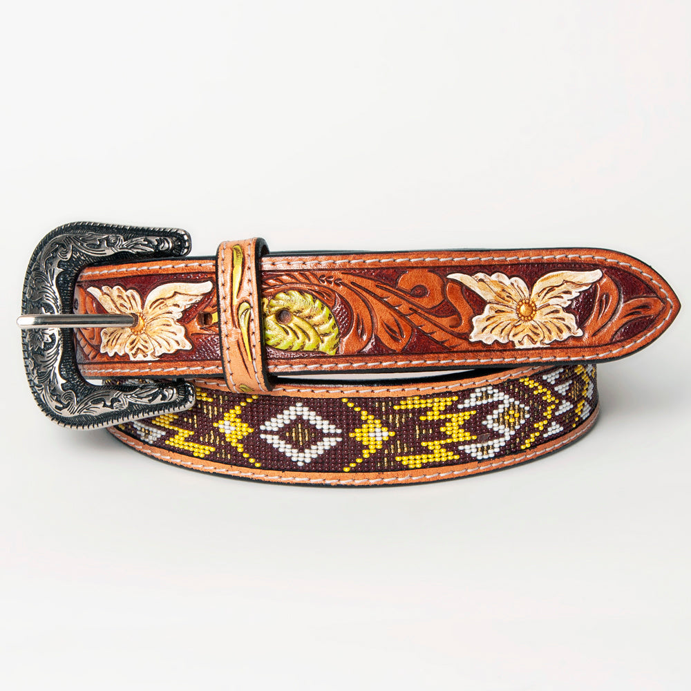 American Darling Beautifully Hand Tooled Genuine American Leather Belt Men and  Women