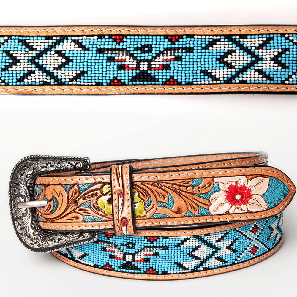 American Darling Beautifully Hand Tooled Genuine American Leather Belt Men and  Women