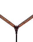 Bar H Equine Genuine Western American Leather Horse Premium Headstall & Breast Collar Set