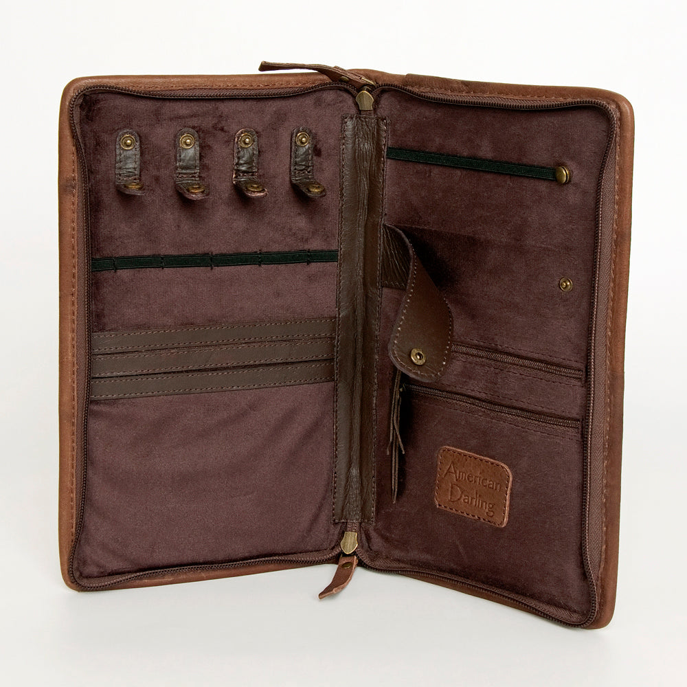 American Darling Jewelry Case Hand Tooled Hair On Genuine Leather women bag western handbag purse
