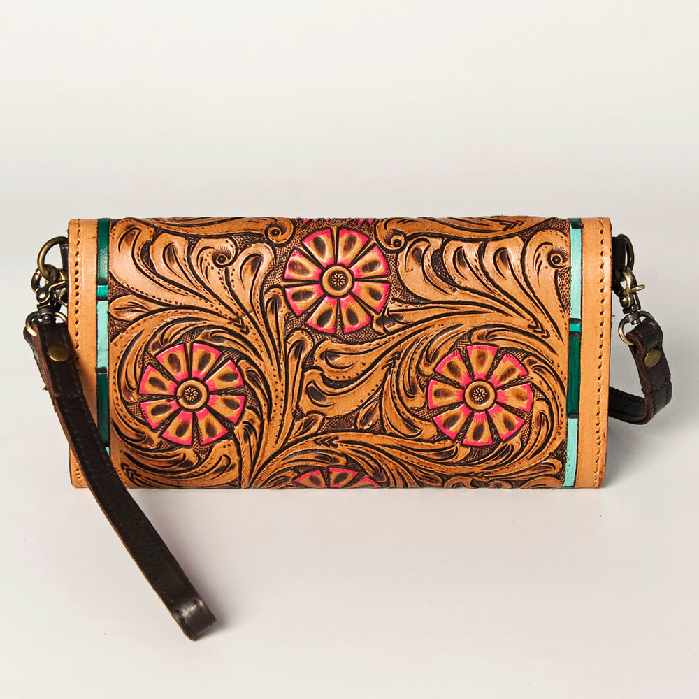 American Darling Wallet Hand Tooled Genuine Leather women bag western handbag purse