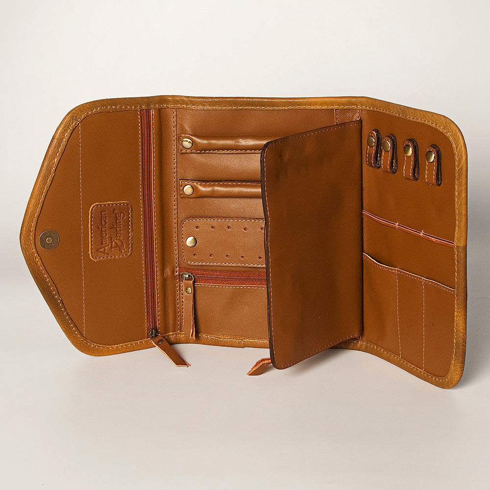 American Darling Jewelry Case Hair On Genuine Leather women bag western handbag purse