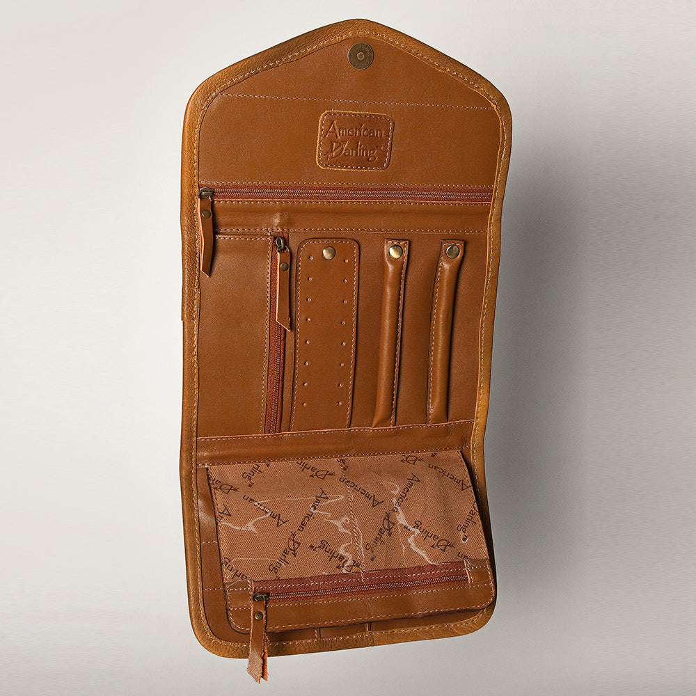 American Darling Jewelry Case Hair On Genuine Leather women bag western handbag purse