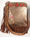 American Darling Chaps Bag Hand Tooled Hair On Genuine Leather women bag western handbag purse