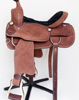 Comfytack Western Horse Saddle Genuine Leather Trail Roping Ranch Tack Set