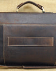 KD Stephens Rugged Leather Laptop Business Easy Access Briefcase