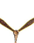 Bar H Equine American Leather Horse Saddle Tack One Ear Headstall | Breast Collar | Browband Headstall | Wither Strap | Tack Set BER257
