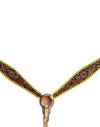 Bar H Equine American Leather Horse Saddle Tack One Ear Headstall | Breast Collar | Browband Headstall | Wither Strap | Tack Set BER257