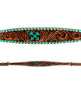Bar H Equine American Leather Horse Saddle Tack One Ear Headstall | Breast Collar | Browband Headstall | Wither Strap | Tack Set BER258