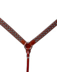 Bar H Equine American Leather Horse Saddle Tack One Ear Headstall | Breast Collar | Browband Headstall | Wither Strap | Tack Set BER259