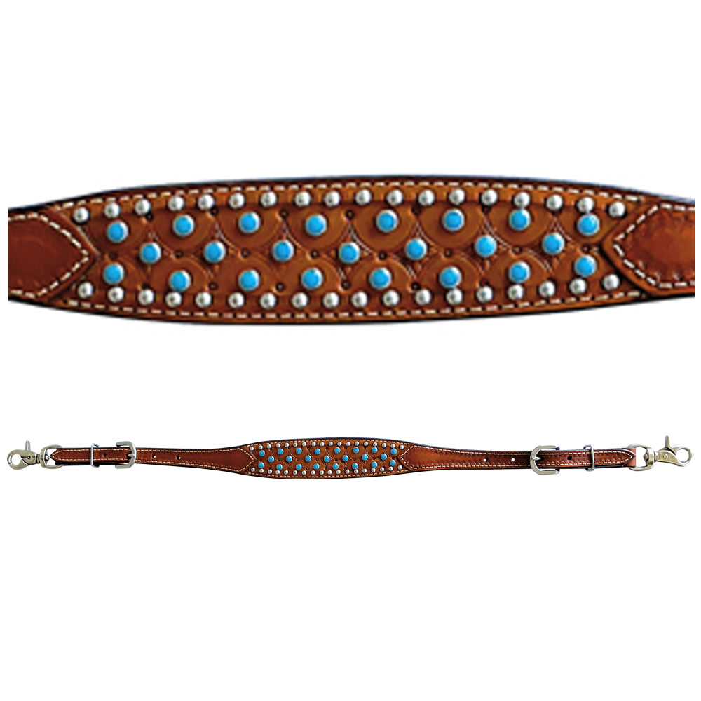 Bar H Equine American Leather Horse Saddle Tack One Ear Headstall | Breast Collar | Browband Headstall | Wither Strap | Tack Set BER259