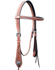 Bar H Equine American Leather Horse Saddle Tack One Ear Headstall | Breast Collar | Browband Headstall | Wither Strap | Tack Set BER260