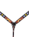 Bar H Equine American Leather Horse Saddle Tack One Ear Headstall | Breast Collar | Browband Headstall | Wither Strap | Tack Set BER261