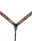 Bar H Equine American Leather Horse Saddle Tack One Ear Headstall | Breast Collar | Browband Headstall | Wither Strap | Tack Set BER261