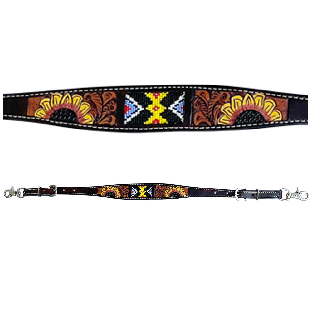 Bar H Equine American Leather Horse Saddle Tack One Ear Headstall | Breast Collar | Browband Headstall | Wither Strap | Tack Set BER261