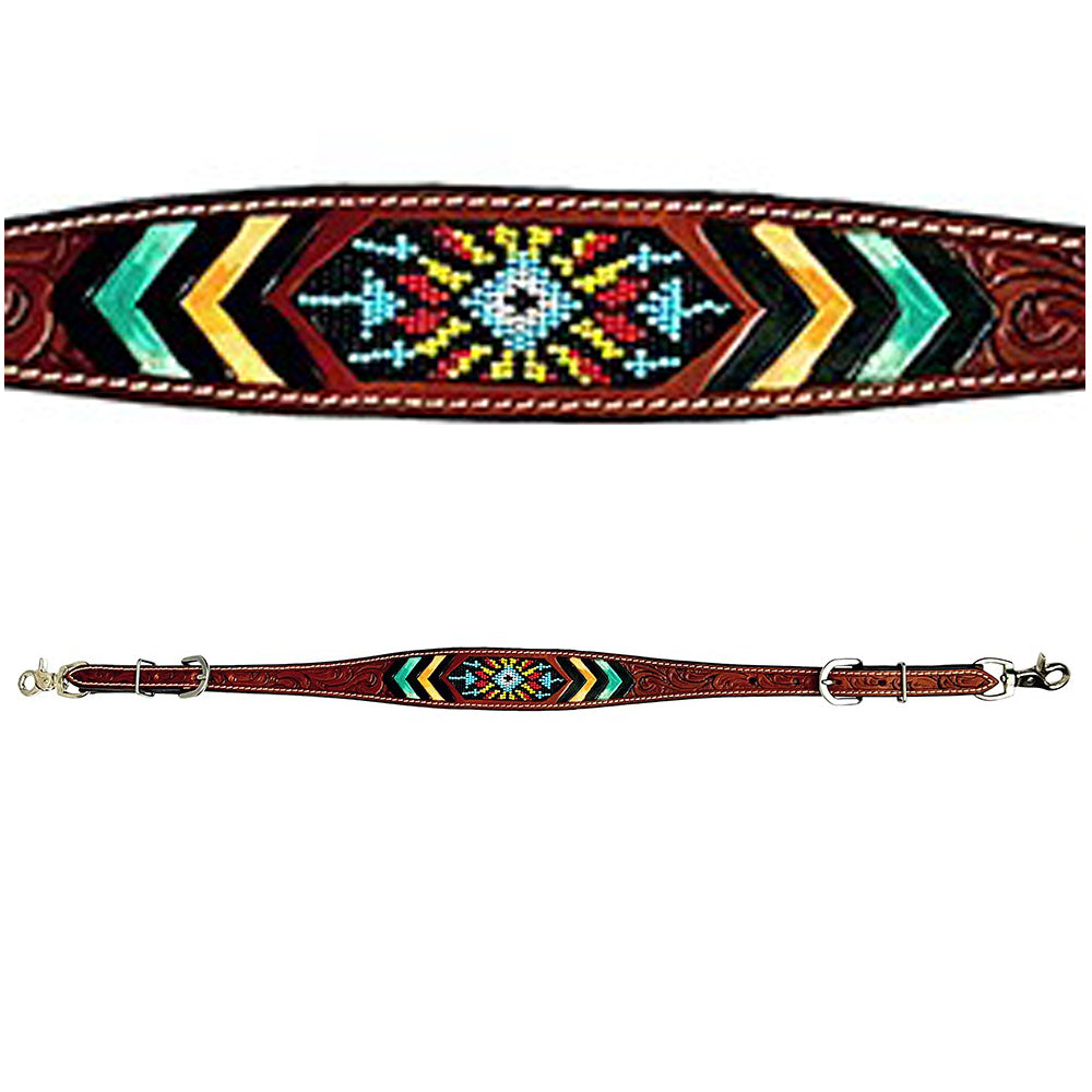 Bar H Equine American Leather Horse Saddle Tack One Ear Headstall | Breast Collar | Browband Headstall | Wither Strap | Tack Set BER262