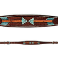 Bar H Equine American Leather Horse Saddle Tack One Ear Headstall | Breast Collar | Browband Headstall | Wither Strap | Tack Set BER263