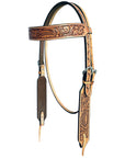 Bar H Equine American Leather Horse Saddle Tack One Ear Headstall | Breast Collar | Browband Headstall | Wither Strap | Tack Set BER265